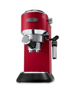 Machine à café Espresso DELONGHI Dedica EC685 – Expresso Classique 15 bars, Café moulu & dosettes, Buse vapeur, Rouge