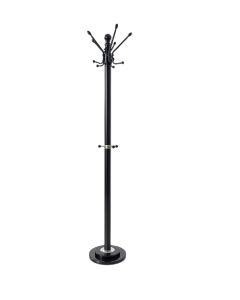 Porte-manteau en acier peinture époxy sur piètement en double marbre – 9 crochets – Hauteur 180 cm
