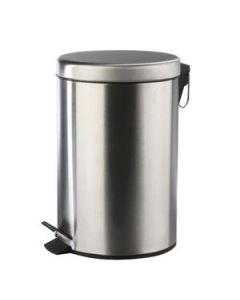 Poubelle à pédale avec couvercle 12 Litres en ACIER INOXYDABLE