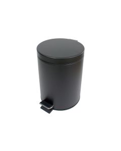 Poubelle à pédale avec couvercle 5 Litres en ACIER INOXYDABLE NOIR