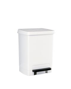 Poubelle à pédale DENOX classic 23 Litres BLANC alimentaire 