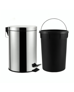 Poubelle à pédale avec couvercle 5 Litres en ACIER INOXYDABLE