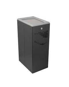 Poubelle rectangulaire JOFEL 40L avec bac intérieur et serrure – AL707550G – Acier galvanisé peint