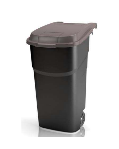 Poubelle/Conteneur carré à roues Noir 100Litres Base PROBBAX