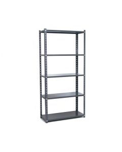 Rayonnage m&eacute;tallique &agrave; 5 tablettes et 4 corni&egrave;res Dimensions : H 200*100*40