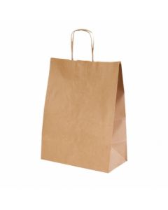 Lot de 125 sacs kraft poign&eacute;es ficelles