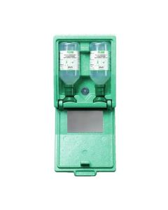 Station murale fermée PLUM avec 2 flacons lave-œil 500 ml