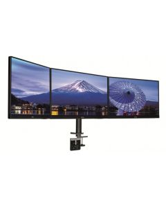 SUPPORT Triple bras de bureau IYAMA DS1003C-B1 pour trois &eacute;crans plats jusqu&rsquo;&agrave; 27&rsquo;&rsquo;