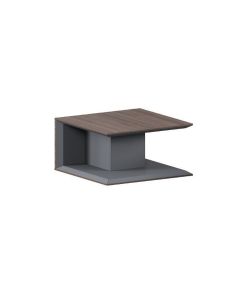 Table basse ELITE &ndash; 60 &times; 60 &times; 53 cm Finition Pari Walnut & Premium Gray
