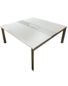 Table de r&eacute;union 1m86 sur 1m60 - 19 mm d&rsquo;&eacute;paisseur Blanche 