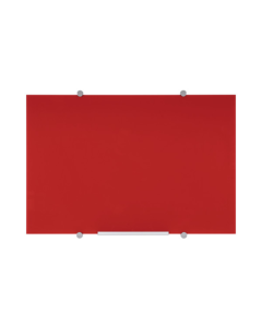 Tableau en Verre magn&eacute;tique Bi-Office 90x120 cm Rouge