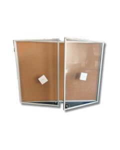 Tableau Vitrine d’Affichage 120 x 90 cm – 2 Portes – Fond Liège