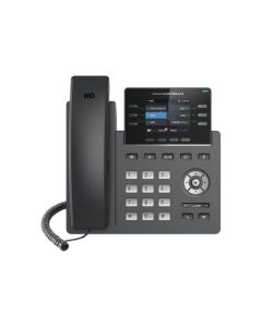 T&eacute;l&eacute;phone IP filaire Grandstream 4 SIP accounts, 6 lines, 2x GbE PoE, 320x240 LCD, 24 virtual BLF keys, 5V/0.6A PSU (GRP2613)