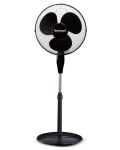 Ventilateur sur Pied techwood TVE-499 - 40cm 45W - 220-240V~ 50/60Hz Noir 