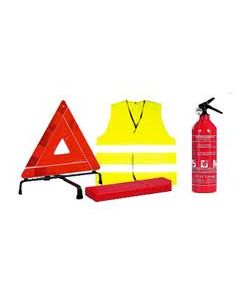  Kit de s&eacute;curit&eacute; Routi&egrave;re Triangle+Gilet+ Extincteur 1KG