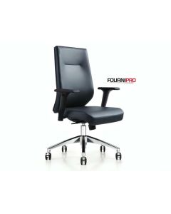 Fauteuil de salle de réunion piétement 5 branches sur roulettes-réglage 