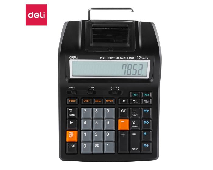 Mini Calculatrice-imprimante De Bureau U00e0 12 Chiffres Avec U00e9cran LCD