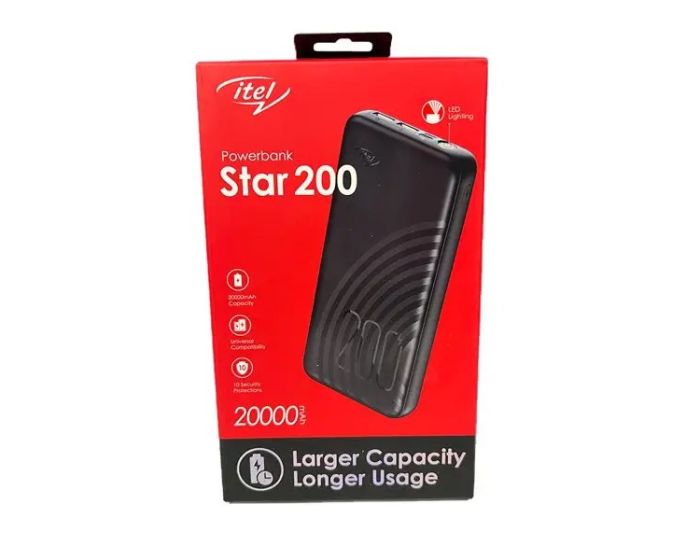 Powerbank Batterie Itel STAR 200P 20000 mah avec cable type C