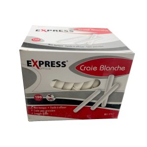 Craie Blanche sans poussière EXPRESS boite de 100 Pcs express (X0-5767)
