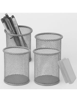 Pot à crayons en métal gris M.Office – Design robuste et élégant