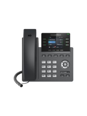 Téléphone IP filaire Grandstream 4 SIP accounts, 6 lines, 2x GbE PoE, 320x240 LCD, 24 virtual BLF keys, 5V/0.6A PSU (GRP2613)